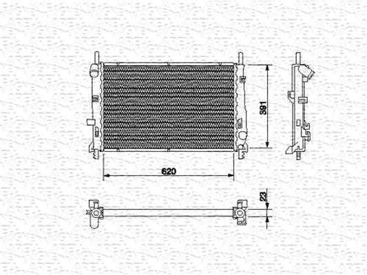 MAGNETI MARELLI Radiators, Motora dzesēšanas sistēma 350213510000